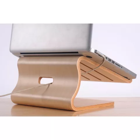 SAMDI Support d&#039;ordinateur portable en bois au support de bureau compatible avec MacBook Pro jusqu&#039;&agrave; 15 pouces