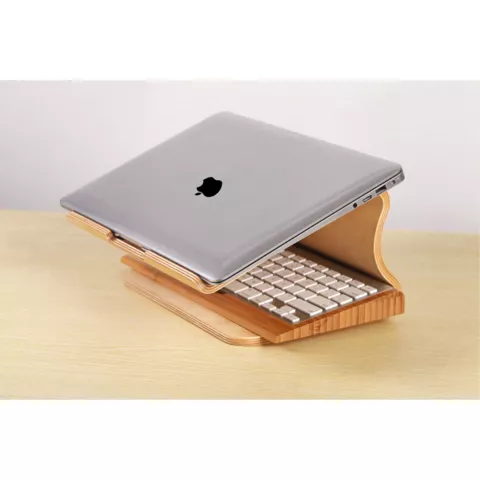 SAMDI Support d&#039;ordinateur portable en bois au support de bureau compatible avec MacBook Pro jusqu&#039;&agrave; 15 pouces