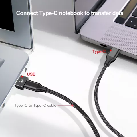 Mini Adaptateur Baseus USB-A M&acirc;le vers USB-C Femelle 2,4A - Noir