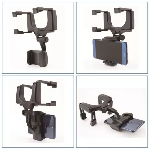 Support universel pour smartphone avec pince sur r&eacute;troviseur int&eacute;rieur de voiture compatible avec iPhone