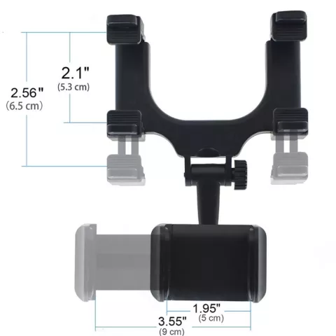 Support universel pour smartphone avec pince sur r&eacute;troviseur int&eacute;rieur de voiture compatible avec iPhone