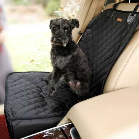 Housse de si&egrave;ge de voiture pour chien, panier de si&egrave;ge pour animaux de compagnie imperm&eacute;able - Noir