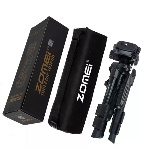 Zomei Q100 tr&eacute;pied portable tr&eacute;pied en aluminium appareil photo reflex num&eacute;rique voyage - Noir