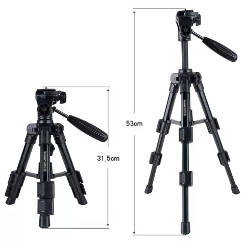 Zomei Q100 Tr&eacute;pied portable en aluminium pour appareil photo reflex num&eacute;rique de voyage - Noir