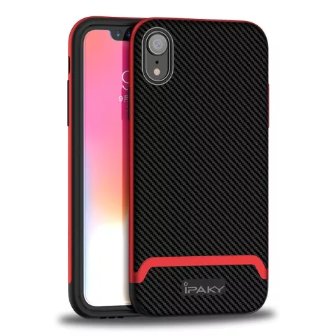 Coque iPhone XR iPaky Bumblebee Hybride Polycarbonate TPU - Rouge