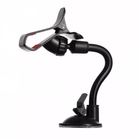 Support Universel avec Pince sur Pare-Brise de Voiture Smartphones compatible avec iPhone - Noir