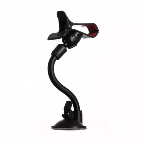 Support Universel avec Pince sur Pare-Brise de Voiture Smartphones compatible avec iPhone - Noir