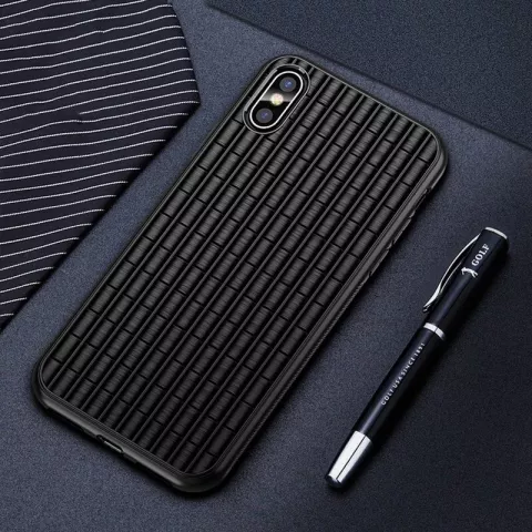 Coque de protection iPaky Waffle TPU Case compatible avec iPhone XR - Noir