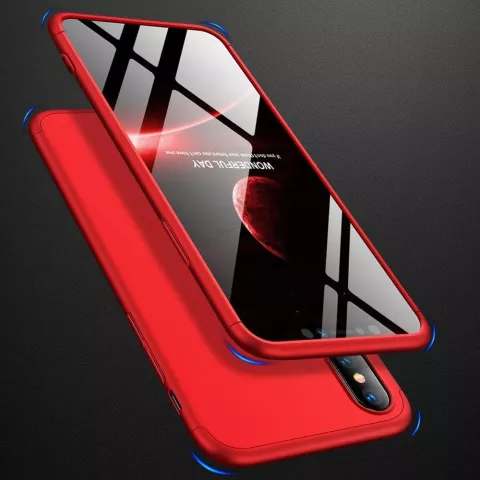 Housse de protection 360&deg; la coque compatible avec iPhone XR - Rouge