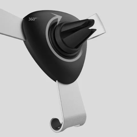 Grille de Ventilation Iron Claw - Support de Grille d&#039;a&eacute;ration Automatique pour Voiture Smartphone compatible avec iPhone - Noir