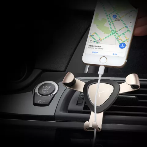 Grille de Ventilation Iron Claw - Support de Grille d&#039;a&eacute;ration Automatique pour Voiture Smartphone compatible avec iPhone - Noir
