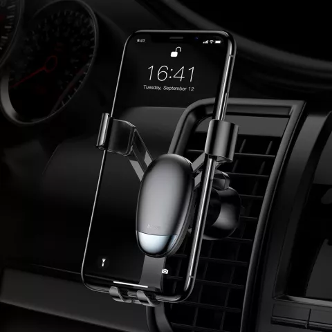 Baseus mini support t&eacute;l&eacute;phone smartphone climatisation ventilation - Noir