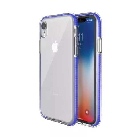 Coque de protection color&eacute;e pour iPhone XR Coque arri&egrave;re TPE TPU - Bleu