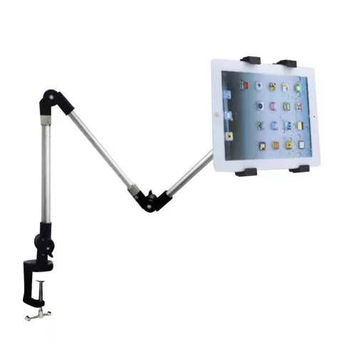 Support Tablette Universel Bras de Table 3 attaches - Aluminium rotation 360 degr&eacute;s