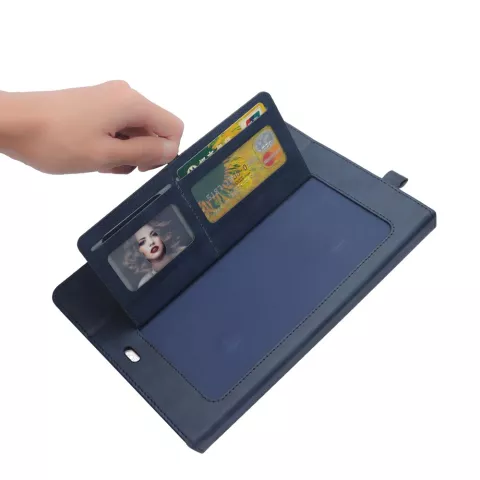 Cuir compatible avec iPad Pro 12,9 Pouces 2018 Cas Avec Couverture Portefeuille Portefeuille - Bleu