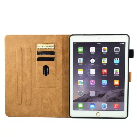 Housse en cuir &agrave; rabat avec &icirc;le tropicale de plage compatible avec iPad mini 1 2 3 4 5 - Bleu Vert