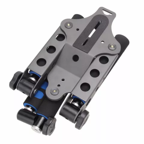 Cam&eacute;ra pliable RIG stabilisateur DSLR cam&eacute;ra tr&eacute;pied d&#039;&eacute;paule en aluminium-noir bleu