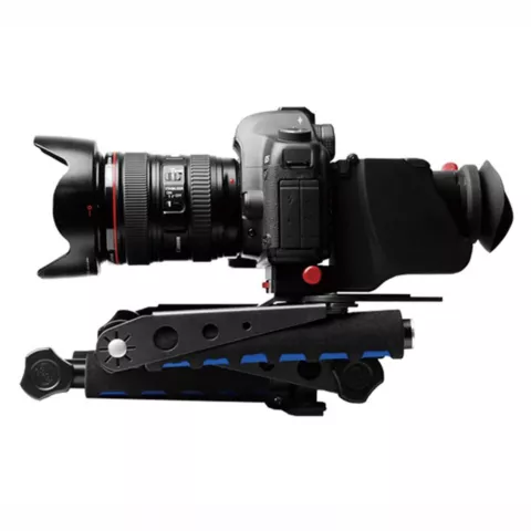 Cam&eacute;ra pliable RIG stabilisateur DSLR cam&eacute;ra tr&eacute;pied d&#039;&eacute;paule en aluminium-noir bleu