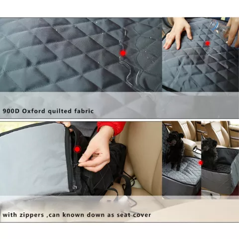 Housse de si&egrave;ge de voiture pour chien, panier de si&egrave;ge pour animaux de compagnie imperm&eacute;able - Noir