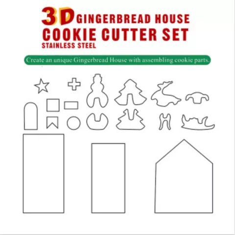 Cookie House Ensemble d&#039;emporte-pi&egrave;ces 18 pi&egrave;ces - Cadeau de chaussure de No&euml;l Sinterklaas