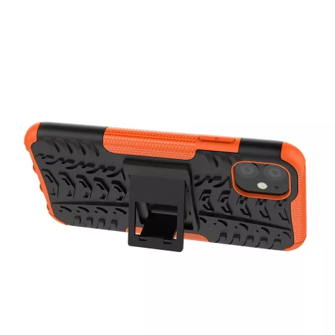 Coque hybride standard antichoc compatible avec iPhone 11 - Orange