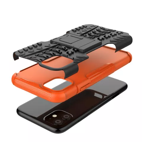 Coque hybride standard antichoc compatible avec iPhone 11 - Orange