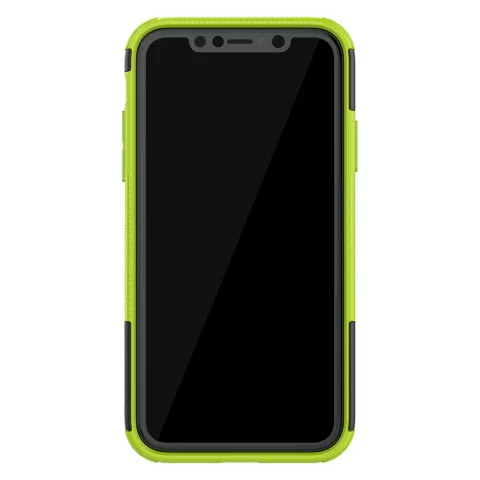Coque hybride standard antichoc compatible avec iPhone 11 - Vert Noir