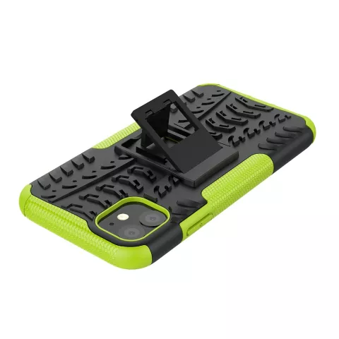 Coque hybride standard antichoc compatible avec iPhone 11 - Vert Noir