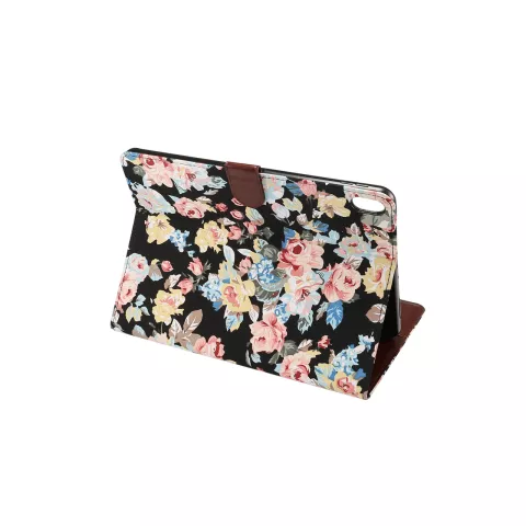 Housse Hardcase Fleurs compatible avec iPad Pro 11 pouces 2018 Tissu Color&eacute; - Noir
