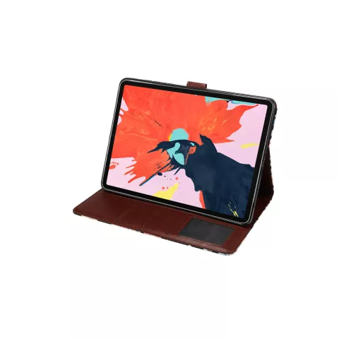 Housse Hardcase Fleurs compatible avec iPad Pro 11 pouces 2018 Tissu Color&eacute; - Noir