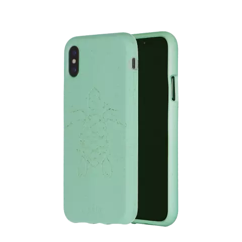 Pela Eco Eco-Friendly Case &Eacute;tui de protection biod&eacute;gradable compatible avec iPhone 11 Pro - Tortue Turquoise