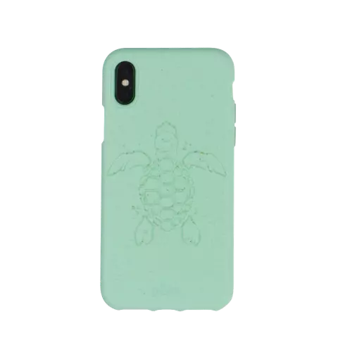 Pela Eco Eco-Friendly Case &Eacute;tui de protection biod&eacute;gradable compatible avec iPhone 11 Pro - Tortue Turquoise