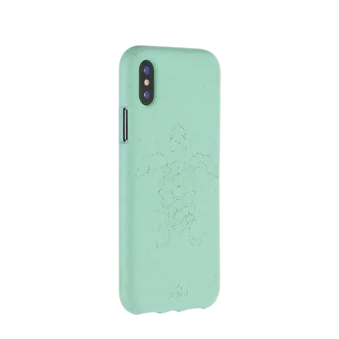 Pela Eco Eco-Friendly Case &Eacute;tui de protection biod&eacute;gradable compatible avec iPhone 11 Pro - Tortue Turquoise