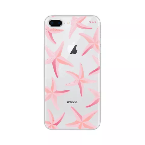Coque TPU FLAVR Starfish Cute Case iPhone 6 Plus 6s Plus 7 Plus 8 Plus - Rose Transparent