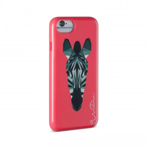 Wilma Glow in the Dark Savanna Zebra Coque iPhone 6 6s 7 8 SE 2020 SE 2022 - Rouge