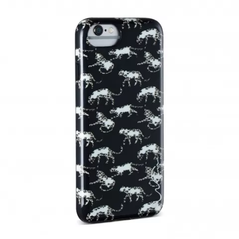 Wilma glow in the dark leopard case panther night iPhone 6 6s 7 8 SE 2020 SE 2022 - Black