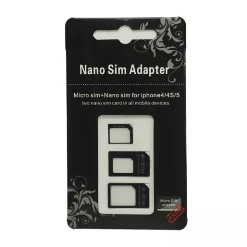 Adaptateur de carte SIM Nano Micro SIM R&eacute;ducteur