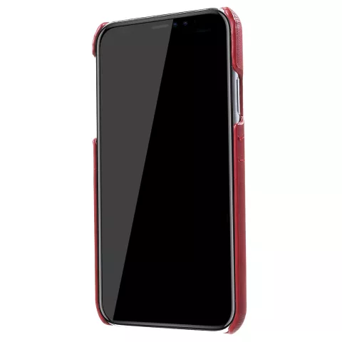 Duo Cardslot Wallet Portefeuille &eacute;tui compatible avec iPhone XR - Cartes Rouges