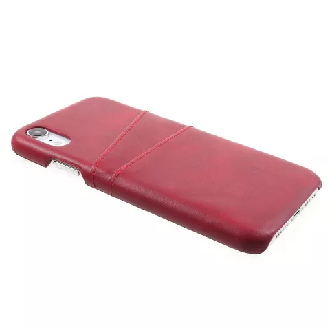 Duo Cardslot Wallet Portefeuille &eacute;tui compatible avec iPhone XR - Cartes Rouges