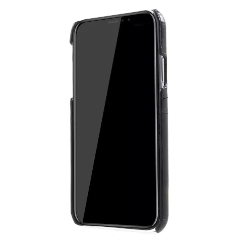 &Eacute;tui portefeuille en cuir pour iPhone XR - Cartes noires