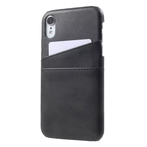 &Eacute;tui portefeuille en cuir pour iPhone XR - Cartes noires