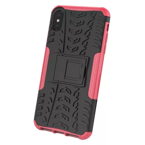 Coque iPhone XS Max TPU Polycarbonate - Noir Rose Protection