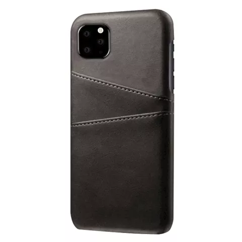 Coque iPhone 11 Pro Max Portefeuille Portefeuille en Cuir - Protection Noire