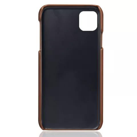Duo Cardslot Wallet Portefeuille &eacute;tui compatible avec iPhone 11 Pro Max - Protection Marron