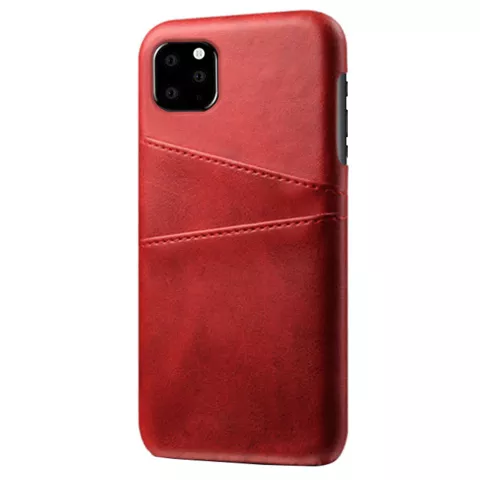 Coque iPhone 11 Portefeuille Portefeuille en Cuir - Protection Rouge