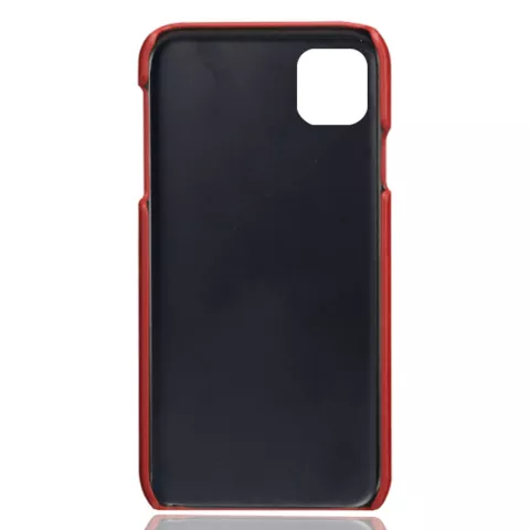 Duo Cardslot Wallet Portefeuille la coque compatible avec iPhone 11 - Protection Rouge