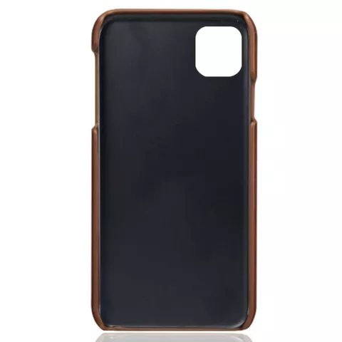 Duo Cardslot Wallet Portefeuille la coque compatible avec iPhone 11 - Protection Marron