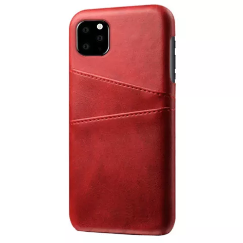 &Eacute;tui portefeuille en cuir pour iPhone 11 Pro - Protection rouge
