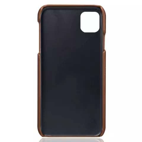 Duo Cardslot Wallet Portefeuille la coque compatible avec iPhone 11 Pro - Protection Marron