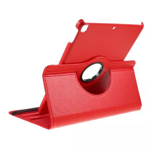 Litchi Texture Cuir compatible avec iPad 10,2&quot; &amp; iPad Air 3 10,5&quot; (2019) &amp; iPad Pro 10,5&quot; (2017) &eacute;tui avec coque - Rouge Protection Standard